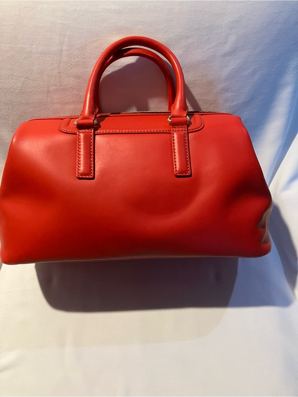 Talbots Red Smooth Leather Top-Handle Bag